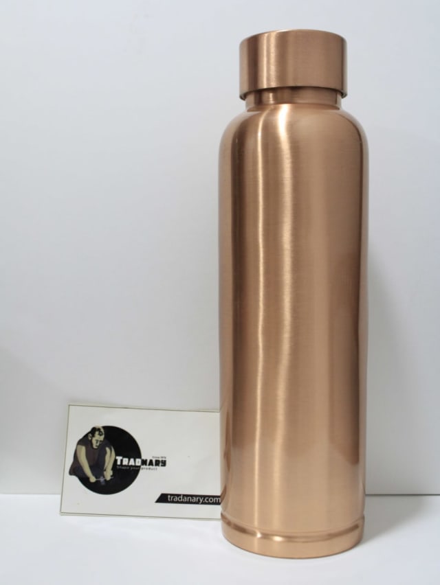 Handmade MATTE COPPER BOTTLE in Pure Copper manufactured in India