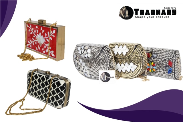 Resin, MOP, Wooden Clutch/handbag products from an Indian handicraft manufacturer