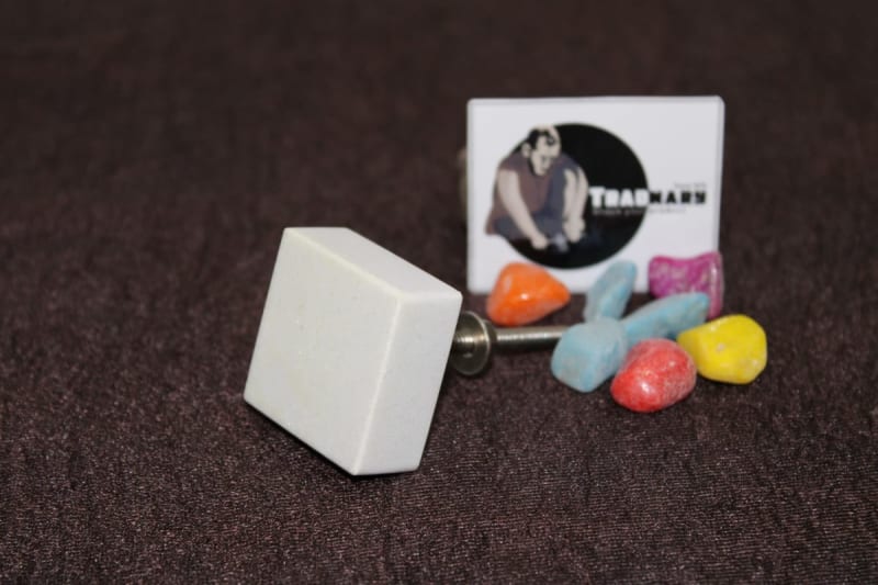 White Marble Knob — Marble