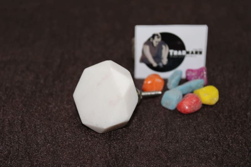 Hexagon Marble Knob — Marble