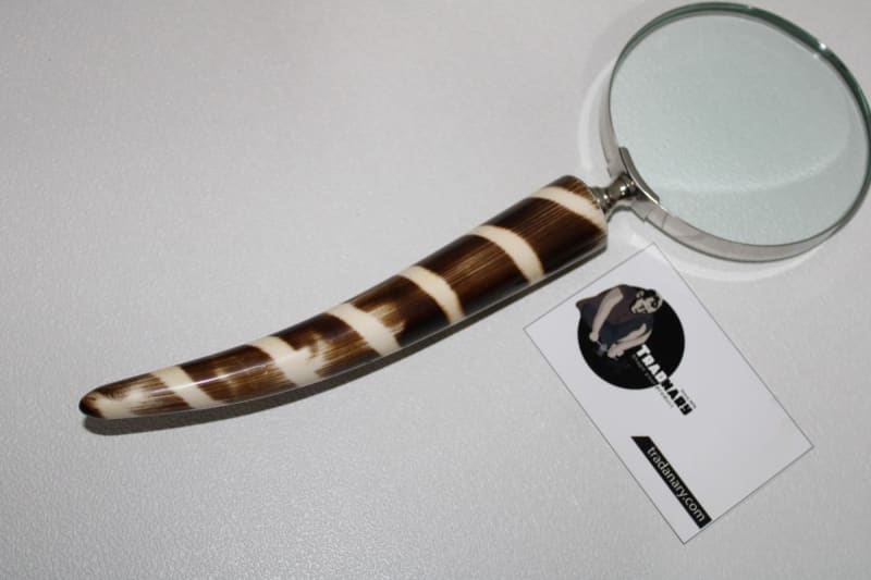 Antique Brown Magnifying Glass — Resin