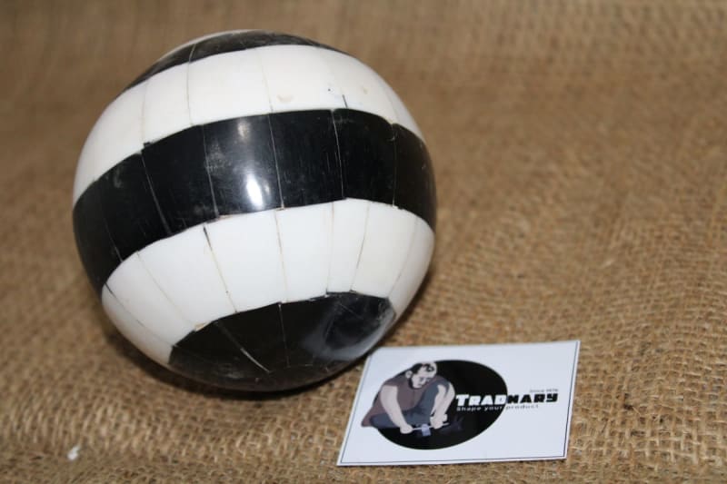 White And Black Resin Ball — Resin