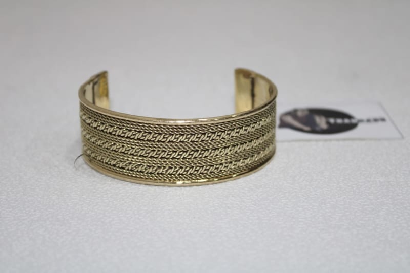 Triple Rope Design Brass Cuff — Brass