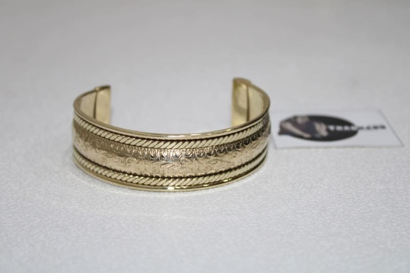 Rope Design Brass Cuff