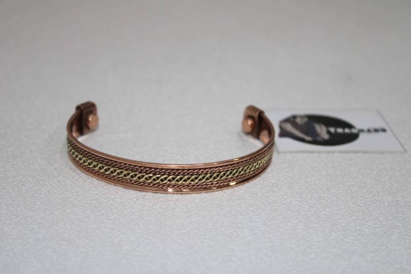 Copper Cuff With Brass Rope — Copper