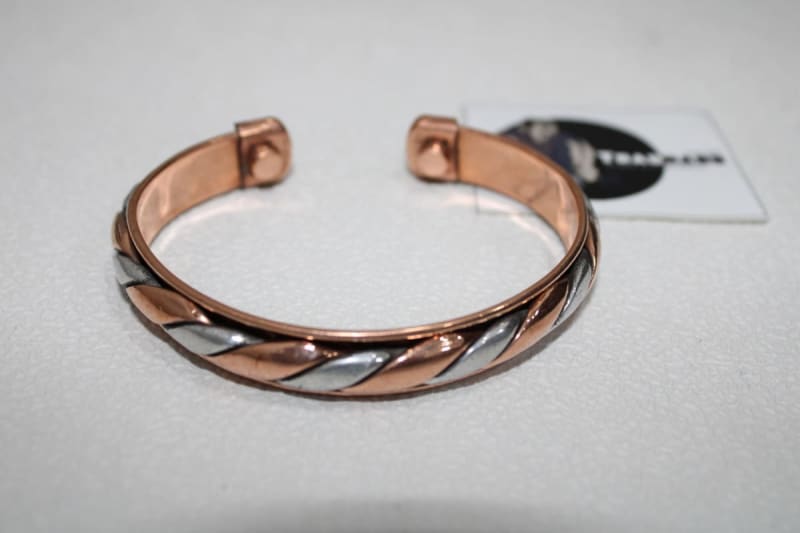 Copper And Iron Mix Magnetic Cuff Bracelet — Copper And Iron