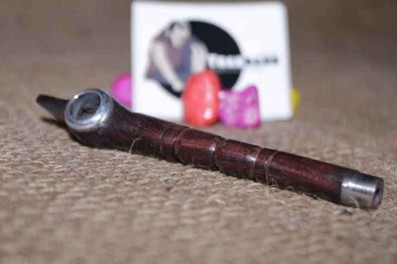 Aluminum Smoking Pipe — Wood & Brass