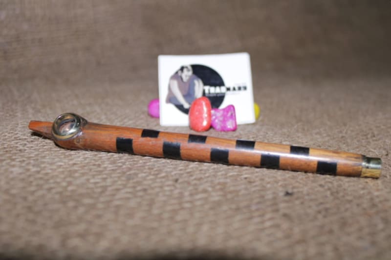 Brass Smoking Pipe — Wood