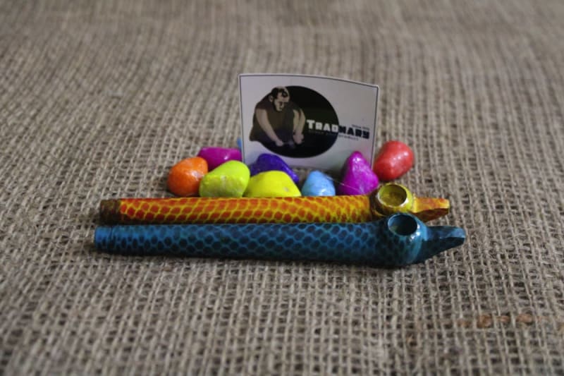 Tobacco Pipe — Wood & Rexine