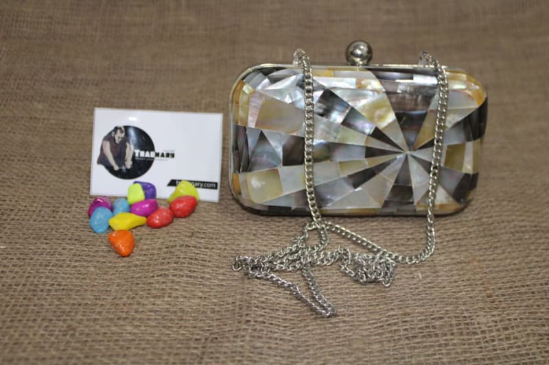 Mother Of Pearl Clutch Handbag