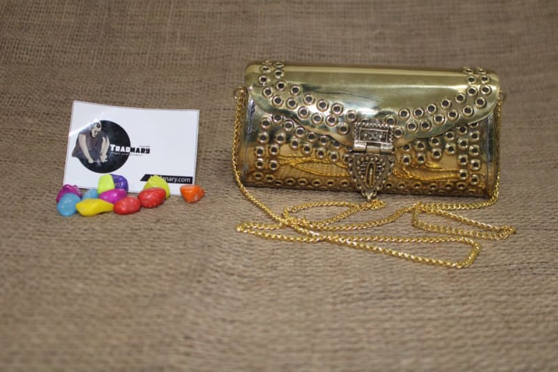 Brass Clutch Handbag
