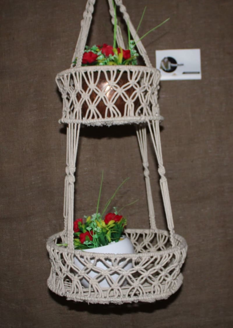 Cotton Cord Rope Hanging Planter — Cotton Cord