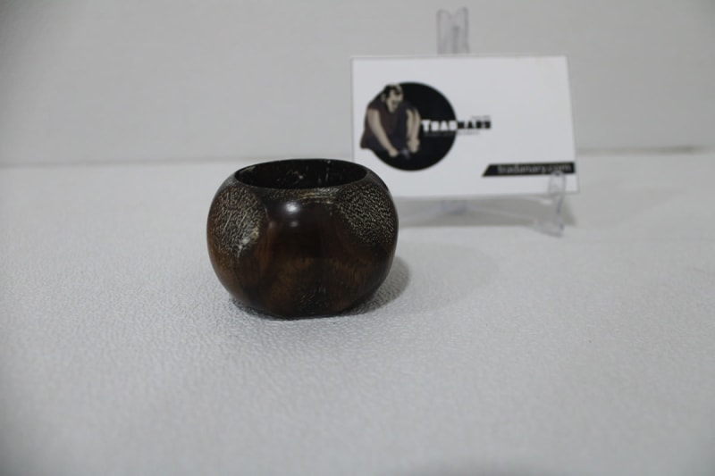 Dark Brown Wood Napkin Ring — Wood