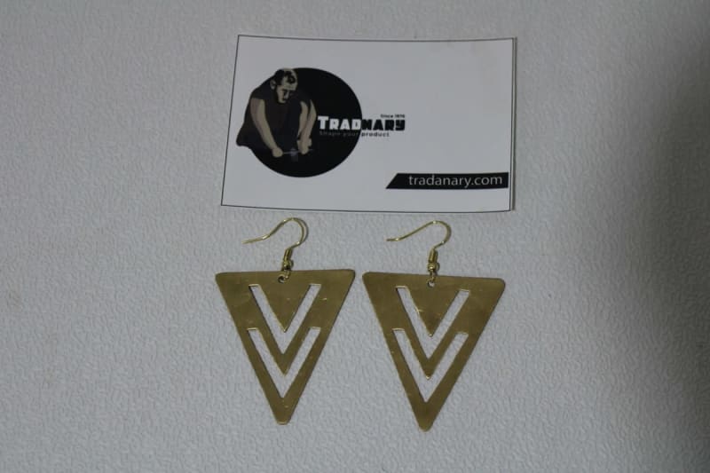 Square Brass Earrings — Brass