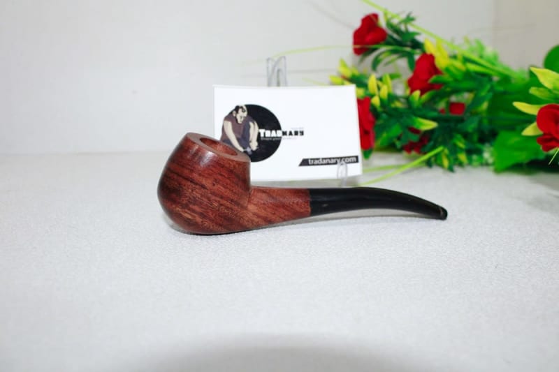 Brown & Black Wooden Smoking Pipe — Wood