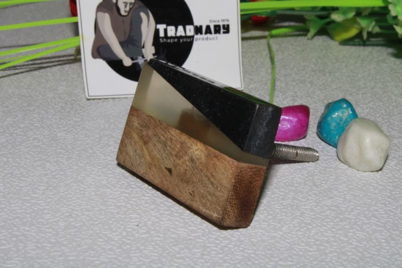 Resin Wood Rectangle Knob — Resin & Wood