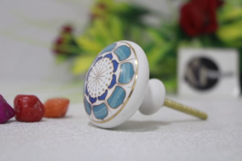 Aster Blue Ceramic Knob — Ceramic