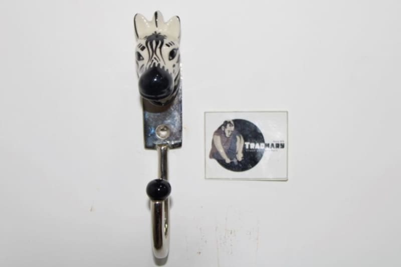 Ceramic Zebra Wall Hook — Ceramic 