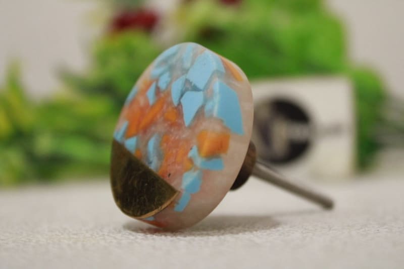 Joint Brass Strip Colorful Knob — Resin & Brass