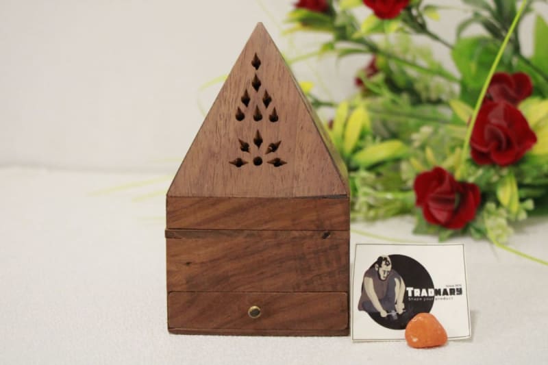 Wooden Incense Cone Burner — Wood