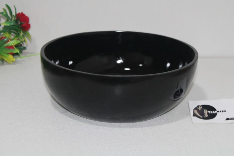 Black Serving Resin Bowl — Resin