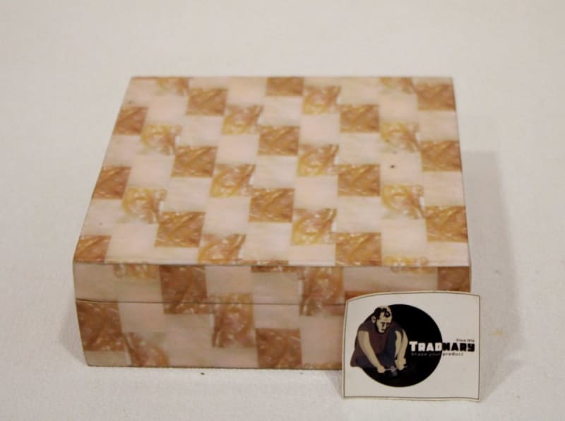Wooden Box In Enamel Paint
