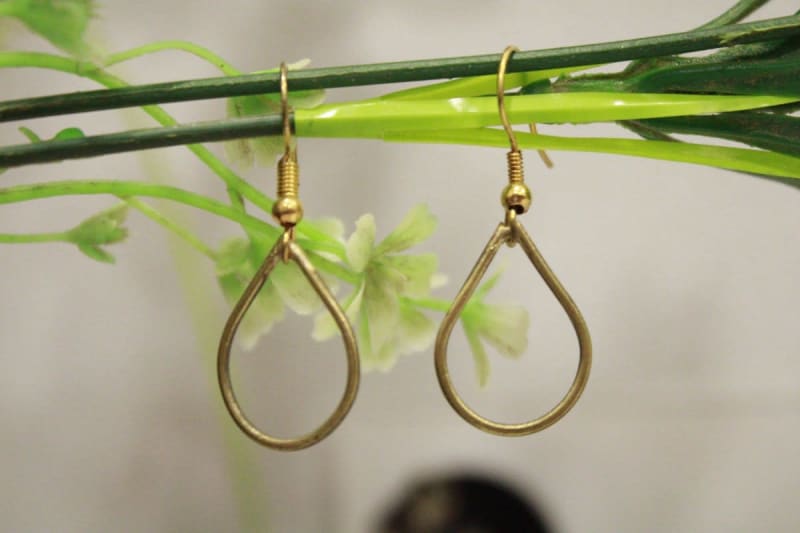 Brass Earrings In Pipe Design — Brass
