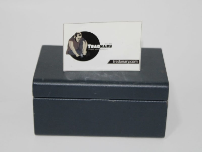 BLUE LETHER DESIGN WATCH BOX