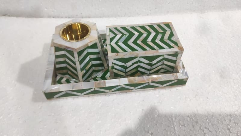MOP Inlay Bakhoor Burner Set — Mother Of Pearl