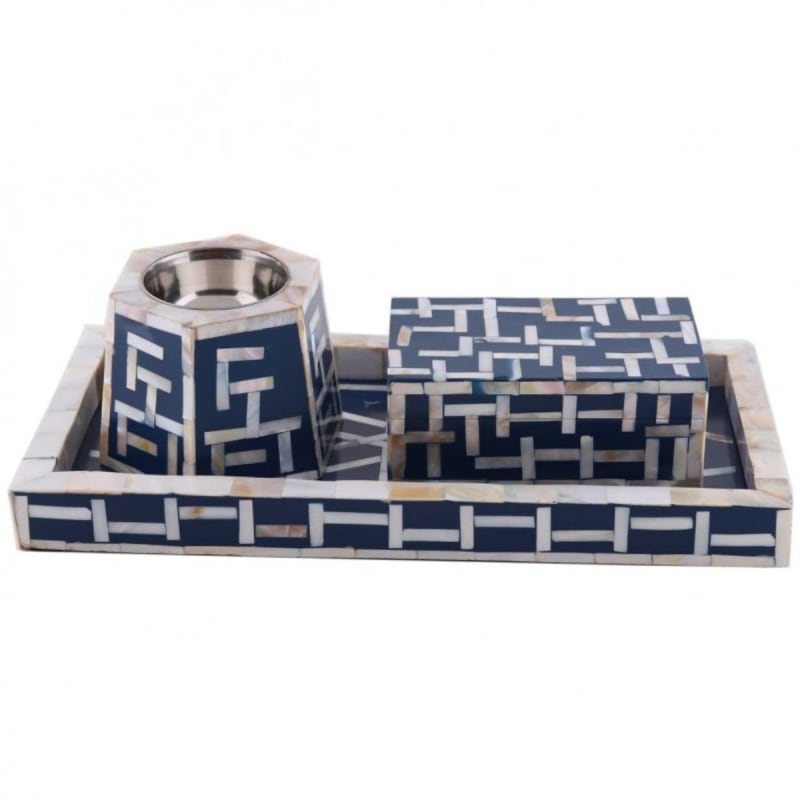 Latest Design Of MOP Inlay Tray ,Bakhoor Burner And Box