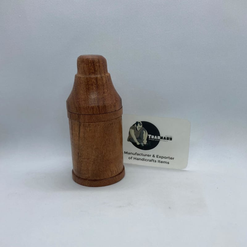 Handmade Handcrafted Wooden Attar Bottle in Acacia Wood