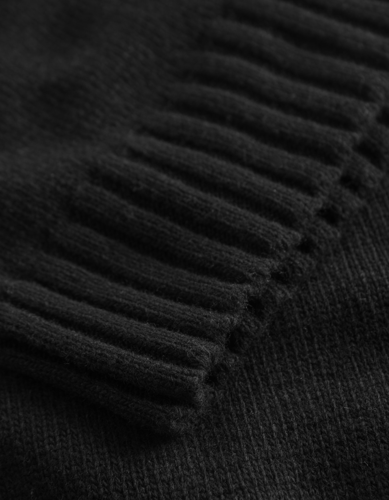 High Neck Knit Cashmere, Black image number 7