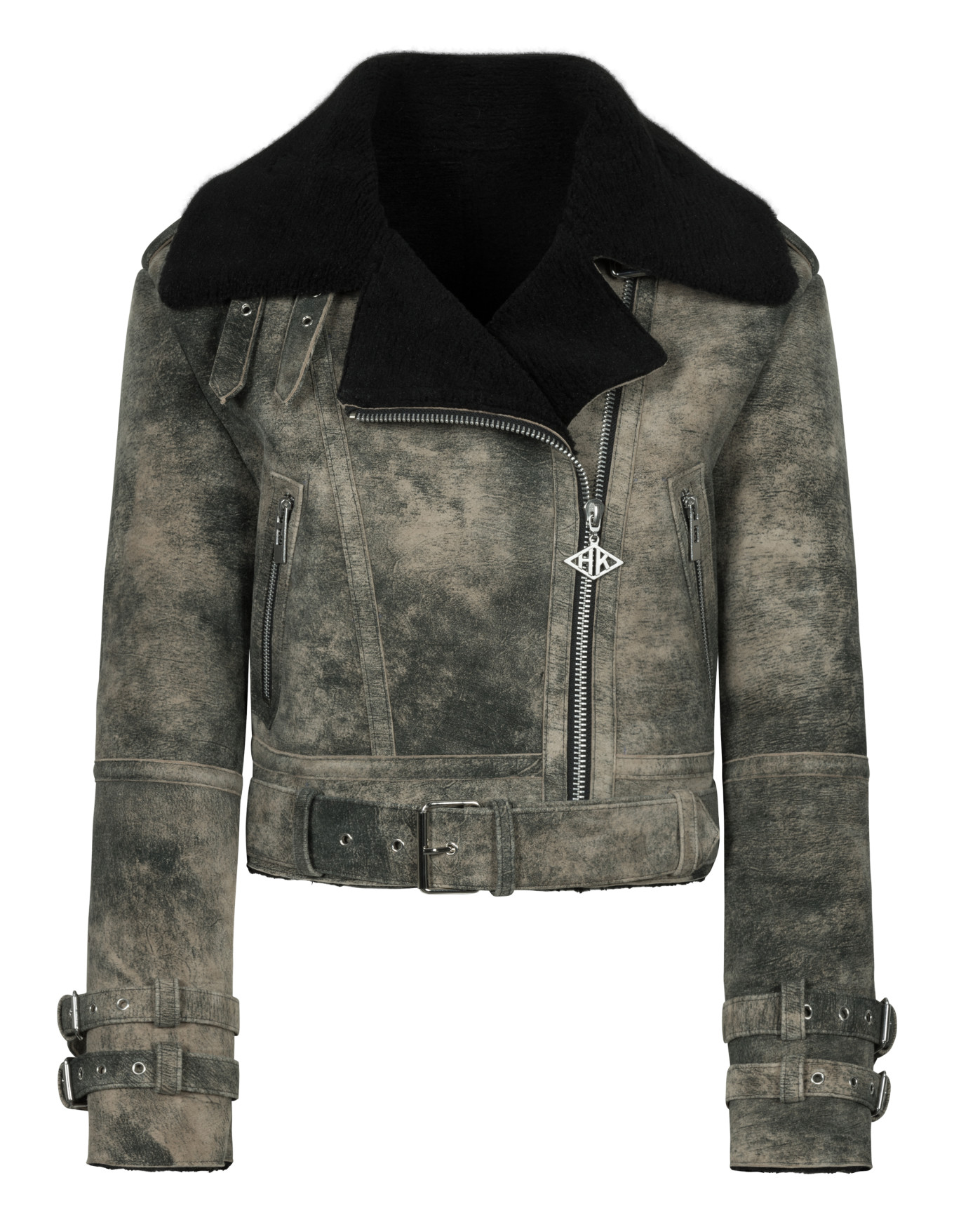 Faux Shearling Aviator Jacket, Sand image number 7
