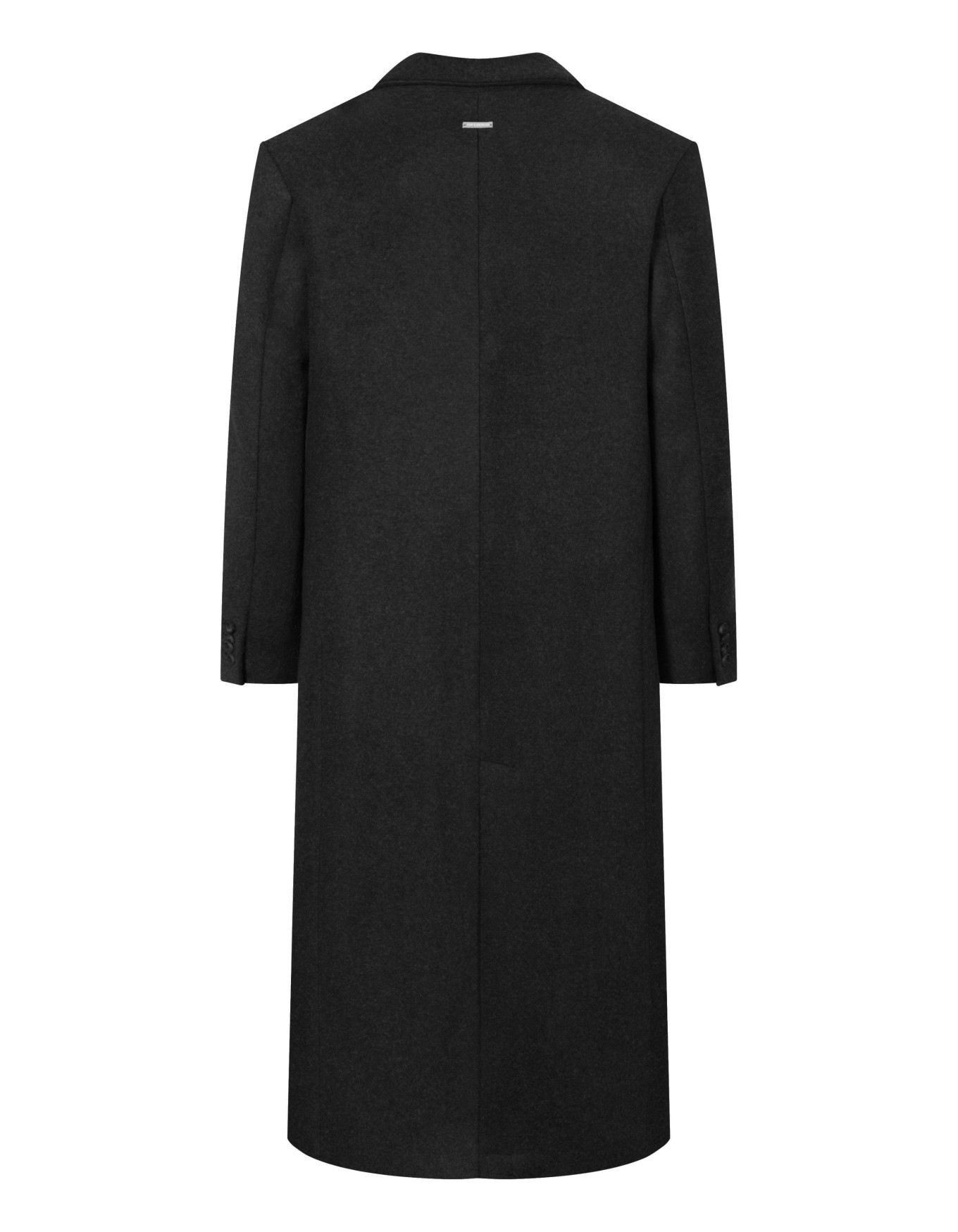 Wool Boxy Double Breasted Coat, Black image number 7