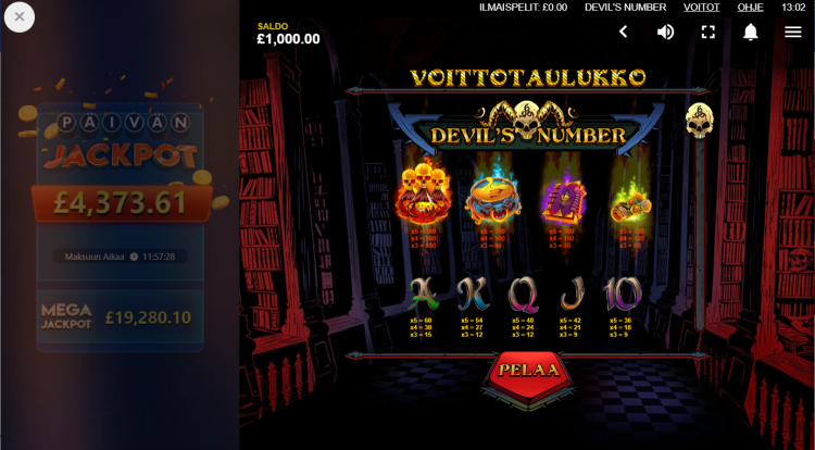 Devil's Number jackpot-peli ei sovi herkille | AHTI Games