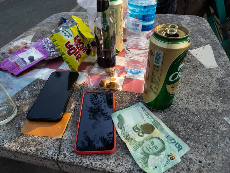 チェンマイの郊外で散歩と飲み