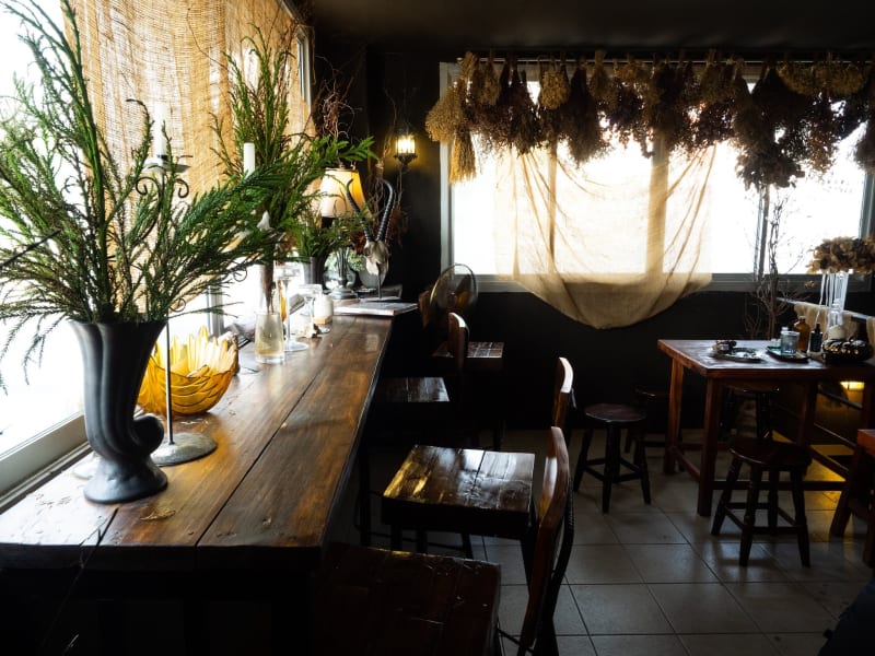 魔法学校のような店内のカフェ「Cervidae cafe」