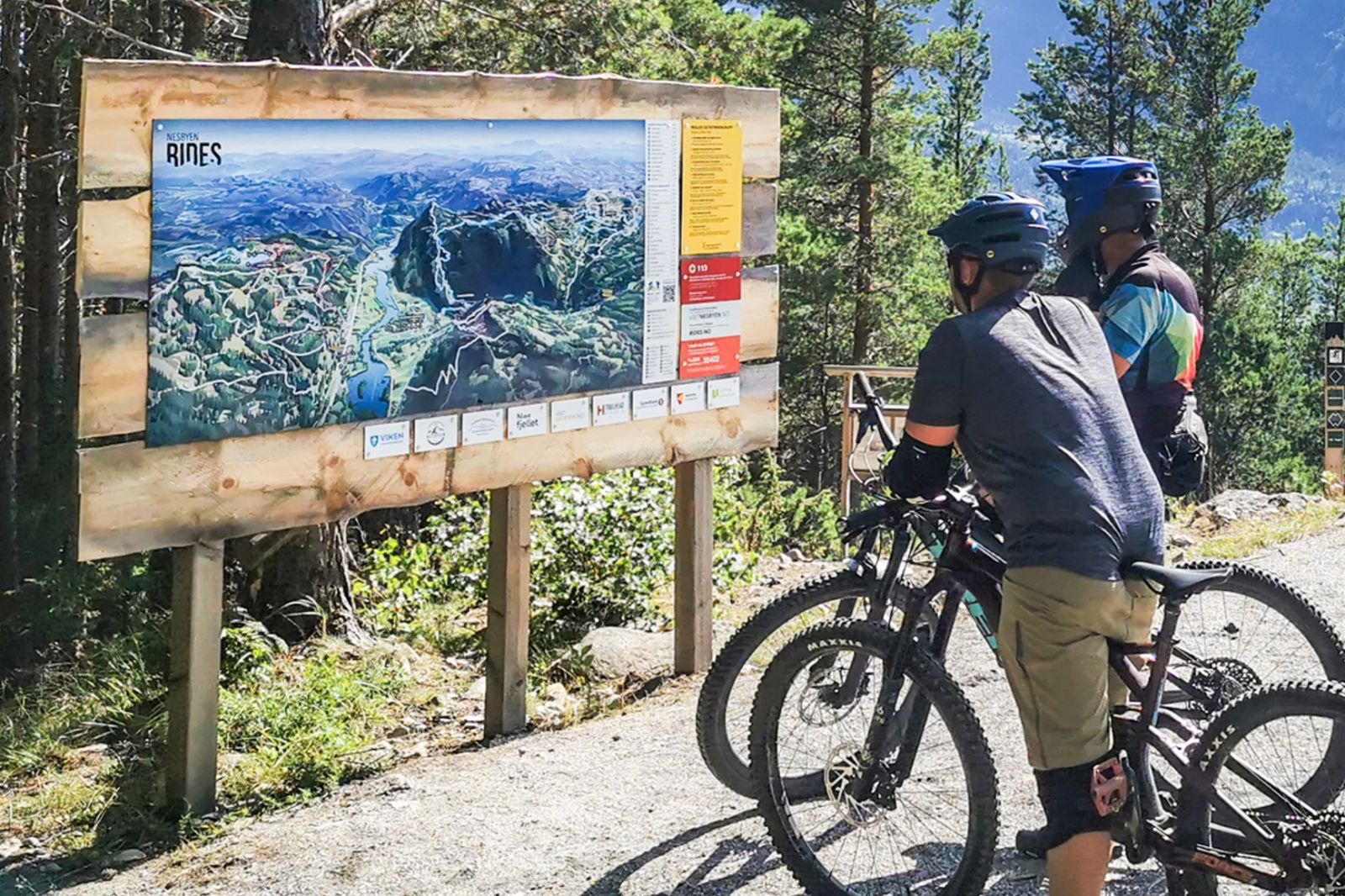 bike map with qr-code in Nesbyen