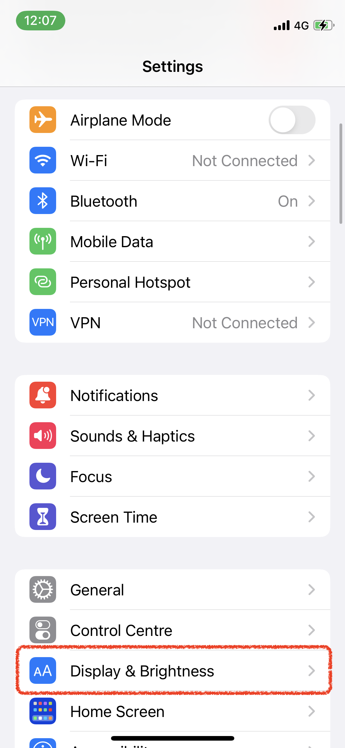 Open the settings app on your iPhone