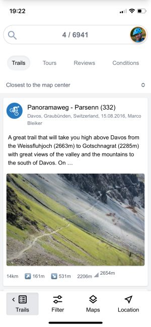 List of available trails