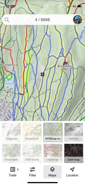 MTBMap.no as base map