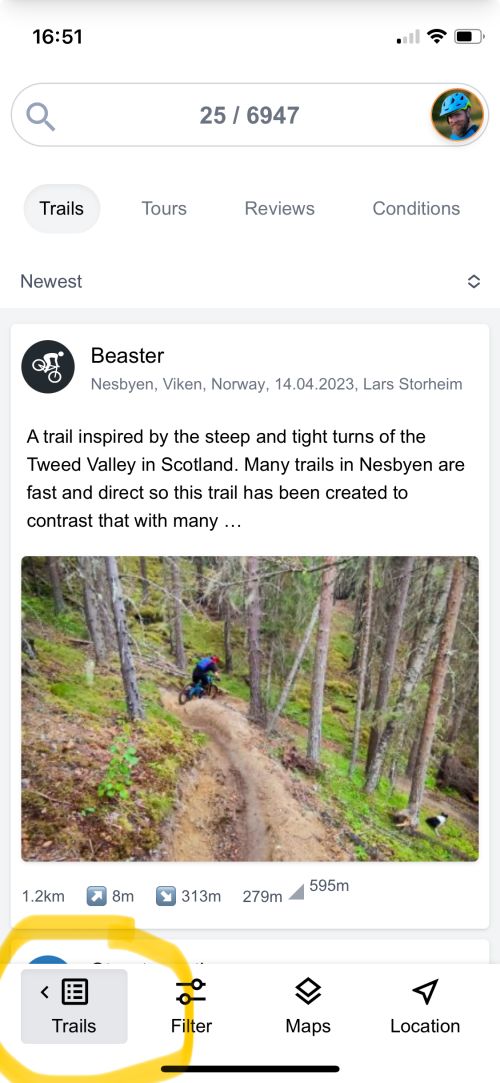 Browse trails