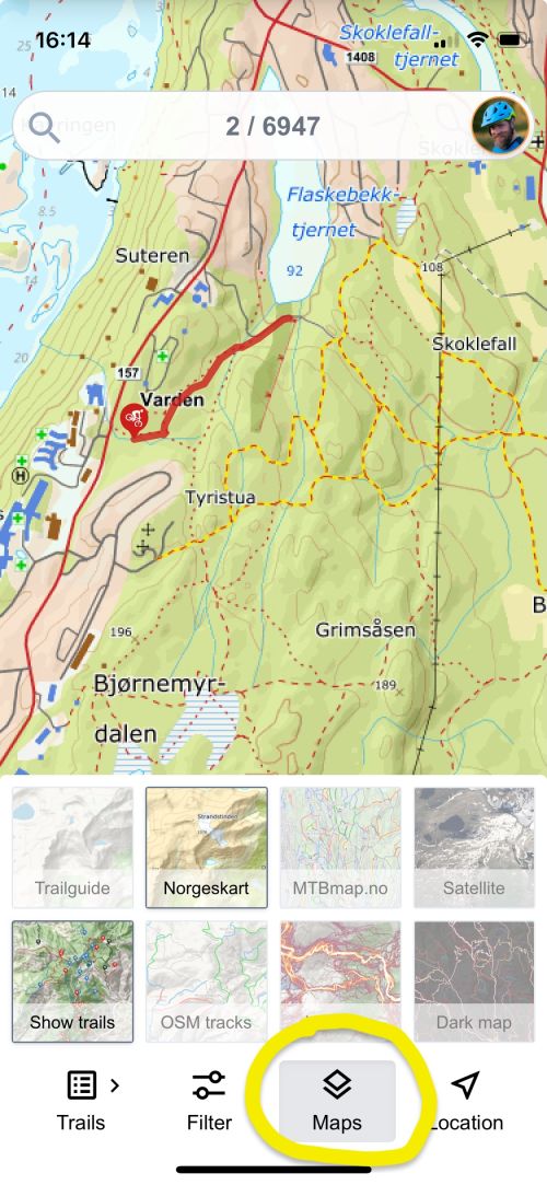 The map selector