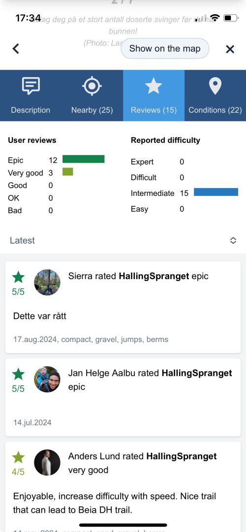 Trail reviews