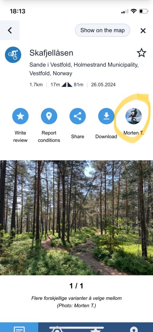 Open the user page