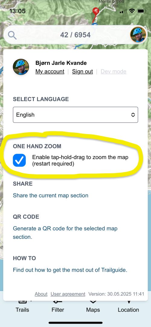Enable one-handed zoom