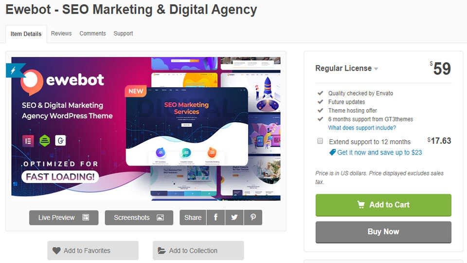 Download Theme Ewebot Cho Website SEO Marketing & Digital Agency