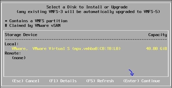 vmware esxi 6.7 mac add storage