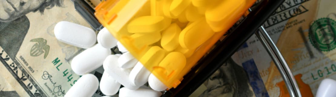 Health Money Pills Stethoscope Costs Dollars