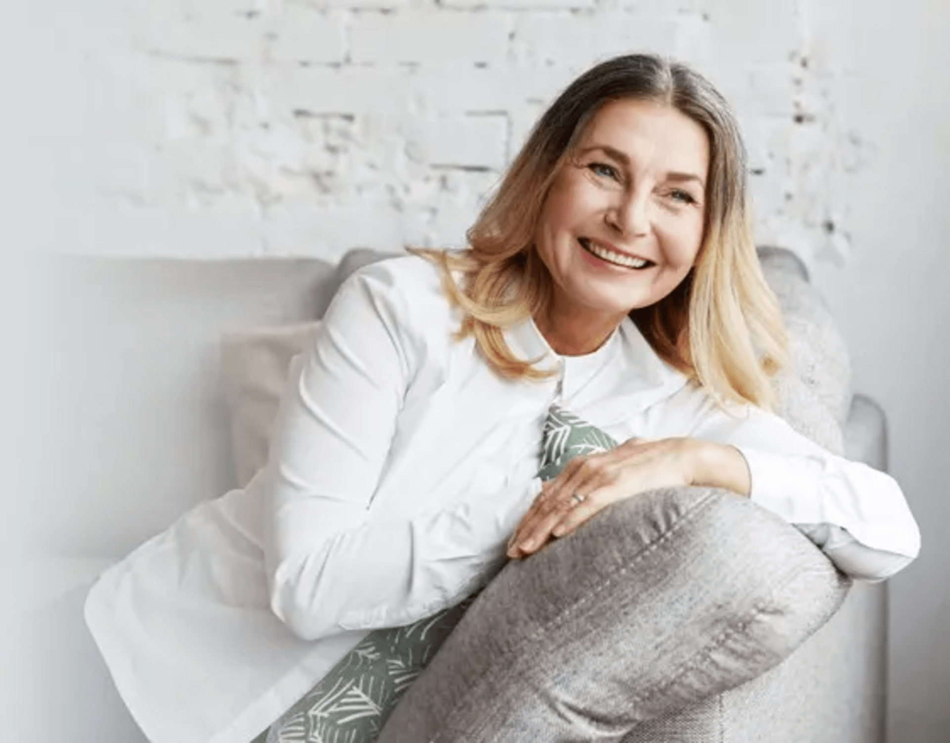 Woman smiling